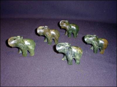 Nephrite Jade Elephants